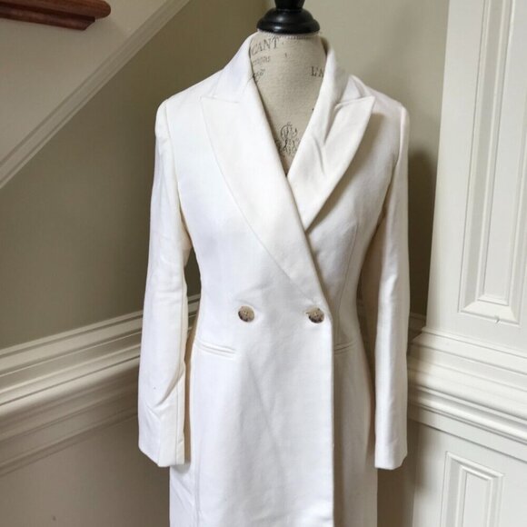 NWT JCrew Mirabelle Top Coat Womens 0 P Petite Ivory Cream Italian Wool Cashmere - Picture 6 of 11